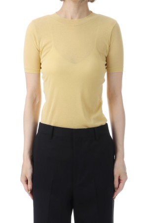 SUPER HIGH GAUGE SHEER RIB TEE - BLACK (A00T03HF)