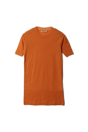 SUPER HIGH GAUGE SHEER RIB TEE - ORANGE (A00T03HF)