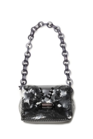 Transparent Sculptural Mini Chain Bag-Black(MMSS19-AC095)
