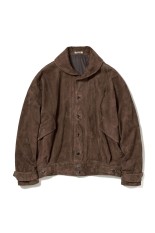 SILKY GRAIN SUEDE BLOUSON - DARK BROWN (A26SB01SG)