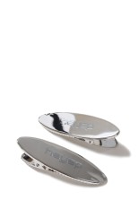 Oval Metal Flat Clips - 2piece Set-SILVER(hp07625)