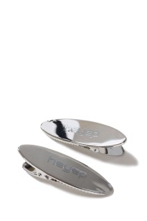 Oval Metal Flat Clips - 2piece Set-BLACK(hp07625)