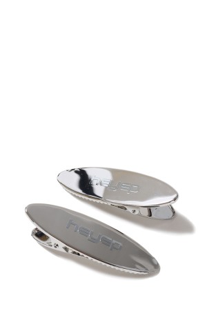 Oval Metal Flat Clips - 2piece Set-SILVER(hp07625)