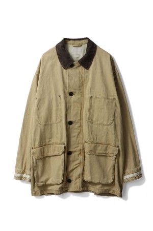 YOKE VINTAGED DENIM COVERALL HALF COAT Denim Coverall Half