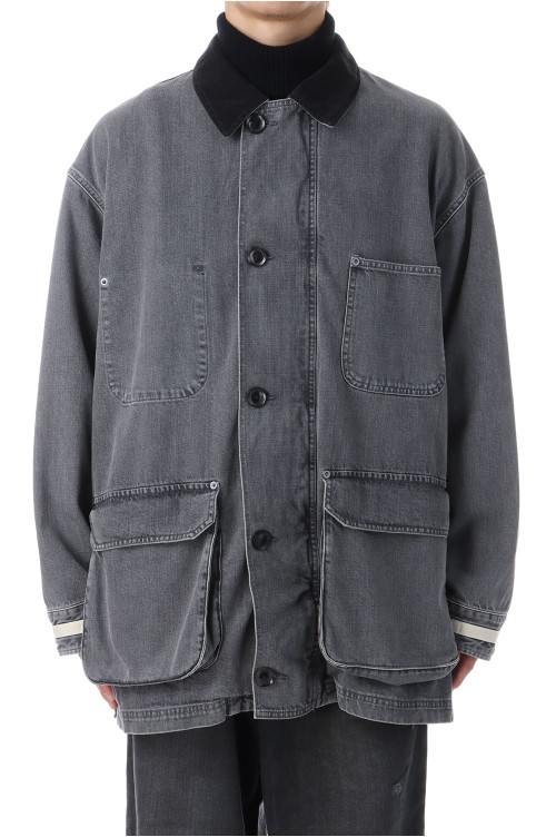 Vintaged Denim Coverall Half Coat(YK25FW01067C)-BLACK- | セレクト