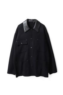 River Melton Coverall Jacket(YK25FW01035B)-BLACK-