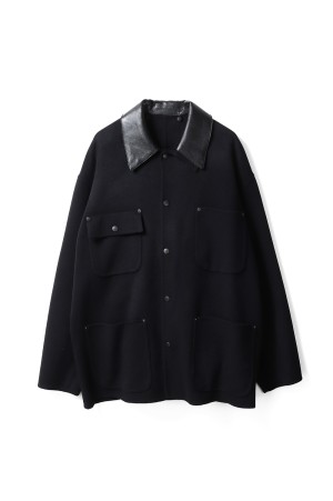 River Melton Coverall Jacket(YK25FW01035B)-BLACK- | セレクト