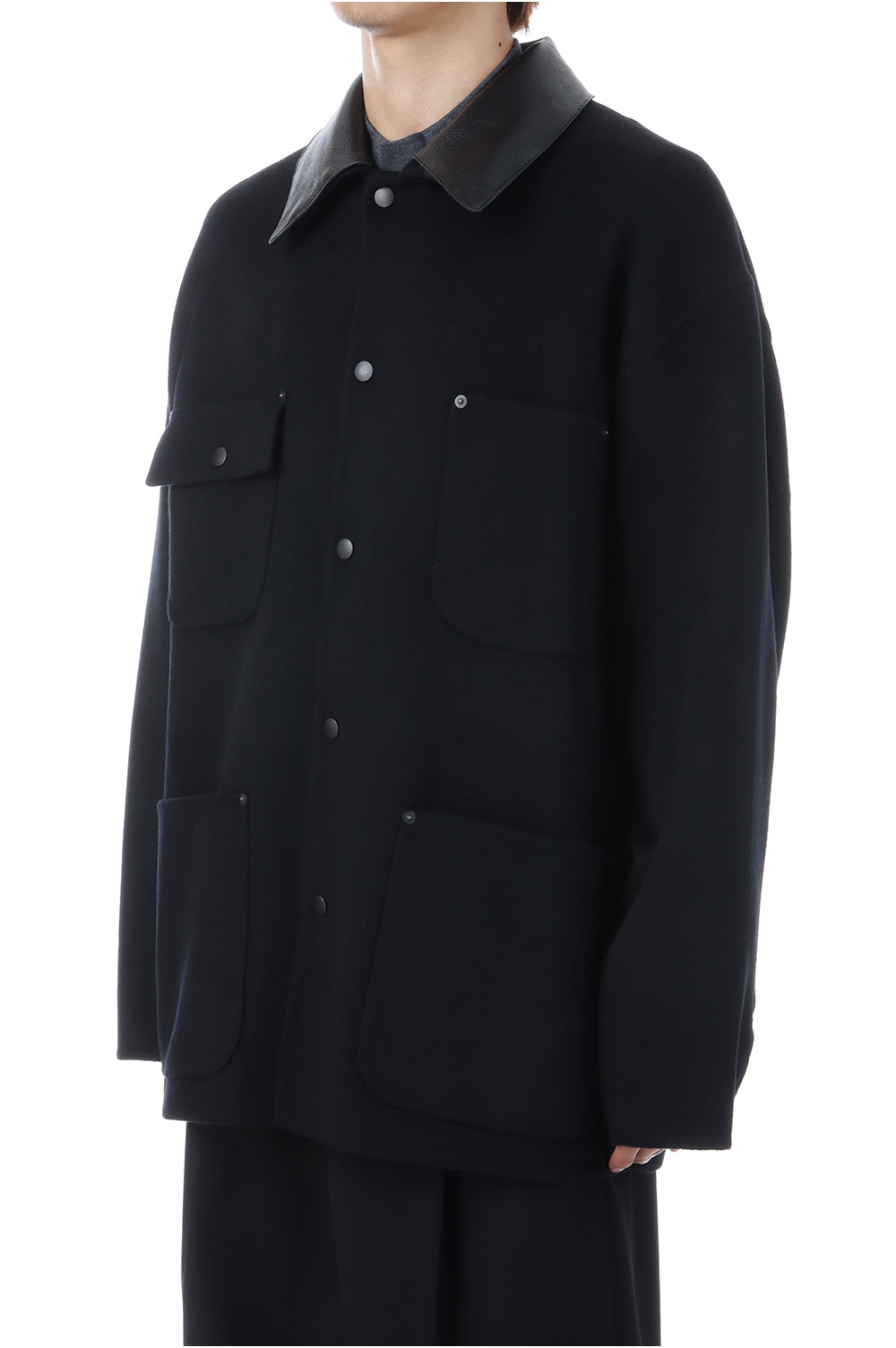 River Melton Coverall Jacket(YK25FW01035B)-BLACK- | セレクト
