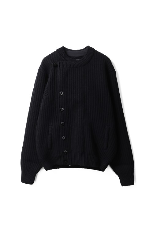 Double Breasted Knit Blouson(YK25FW01107S)-BLACK- | セレクト