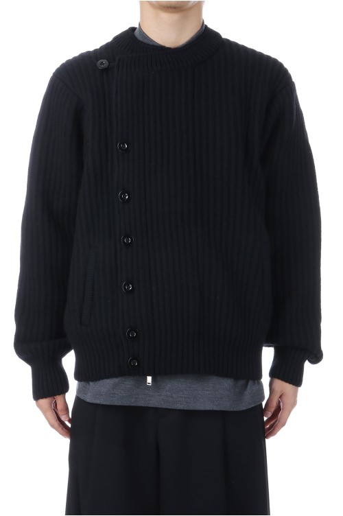 Double Breasted Knit Blouson(YK25FW01107S)-BLACK- | セレクト