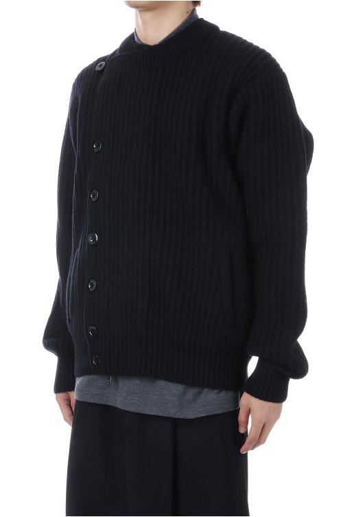 Double Breasted Knit Blouson(YK25FW01107S)-BLACK- | セレクト