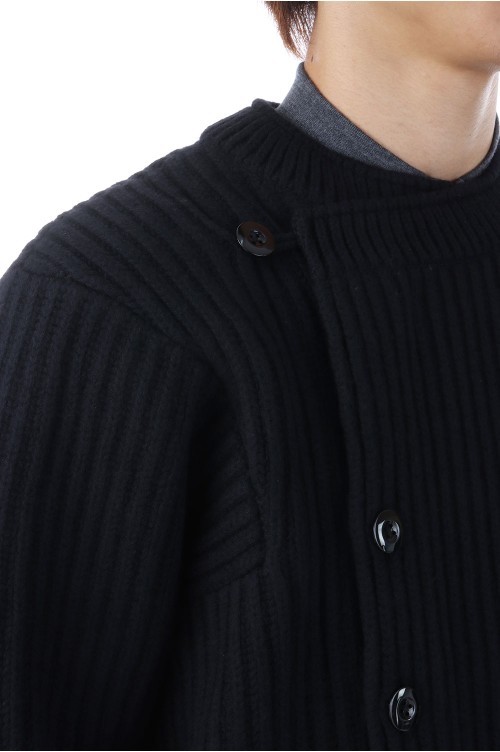 Double Breasted Knit Blouson(YK25FW01107S)-BLACK- | セレクト