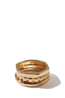 Triple with Cushion Ring / Gold (XOR095-G)