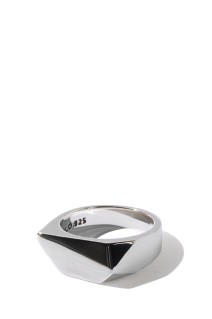 Pentagon Ring with Hair Line / Silver (XOR122)