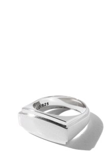 Center Weight Ring with Hair Line / Silver (XOR124)