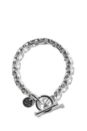 Oval Cut Link Bracelet -7mm- / Silver (XOB099-19)