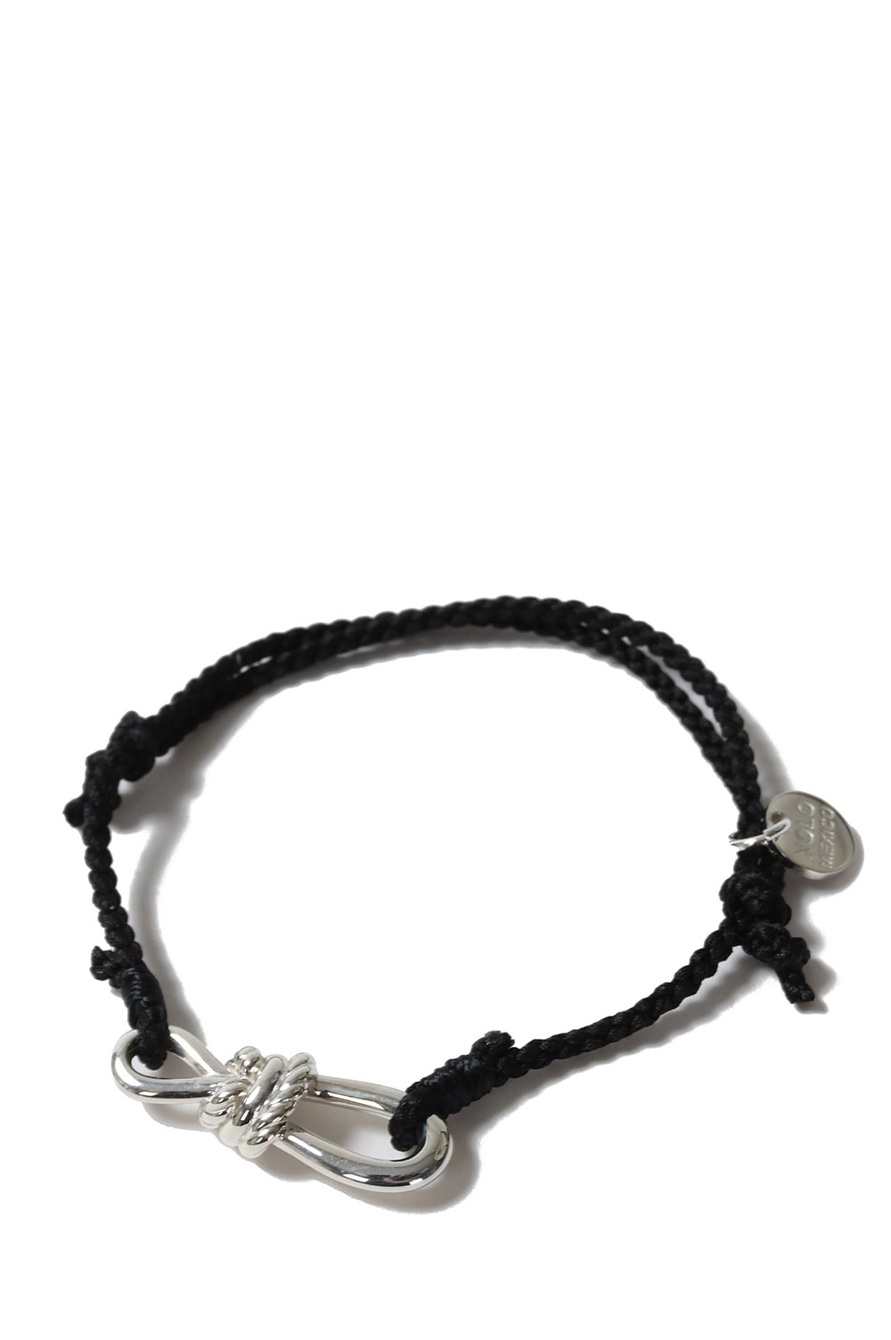 Twisted Rope Link Silk Code Bracelet / Black (XOCB002-BLK