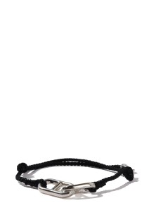 Anchor Link Silk Code Bracelet / Black (XOCB004-BLK)