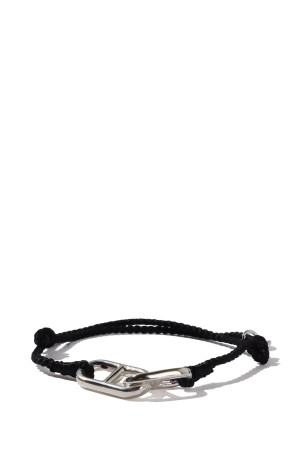 Anchor Link Silk Code Bracelet / Black (XOCB004-BLK)