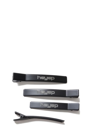 New Logo Hair Clips-4 Piece Set-BLACK(hp07725)