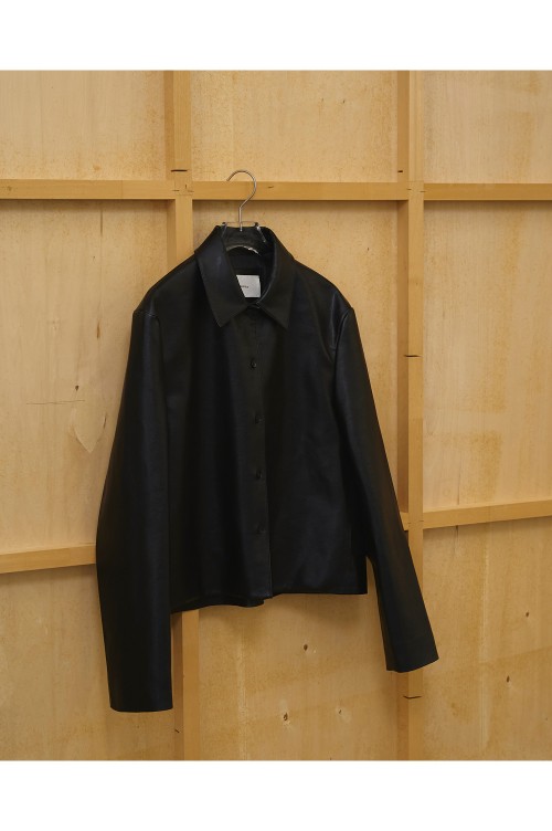 Leather Shirts Jacket - BLACK (12610101) | セレクトショップ