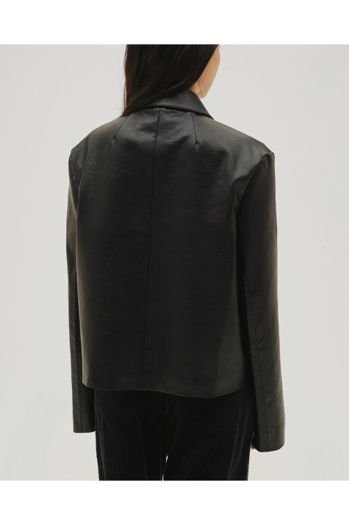 Leather Shirts Jacket - BLACK (12610101) | セレクトショップ