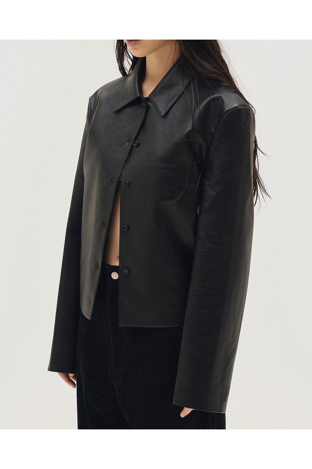 Leather Shirts Jacket - BLACK (12610101) | セレクトショップ