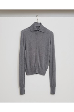 Tencelwool Highneck Knit - GRAY (12610520)