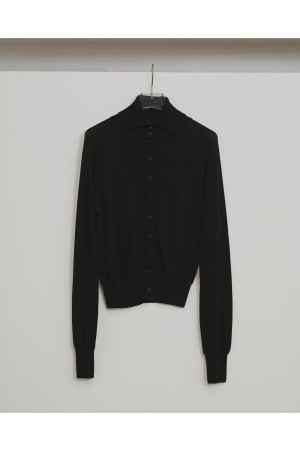 Tencelwool Highneck Knit - BLACK (12610520)