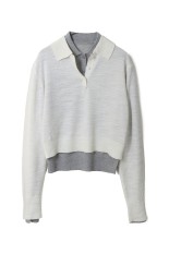 Layered Polo Knit - ECRU (12610508)
