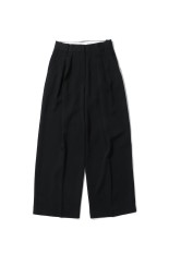 Tuck Wide Trousers - BLACK (12610714)