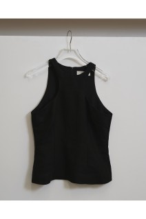 Linen Americansleeve Tops - BLACK (12610425)