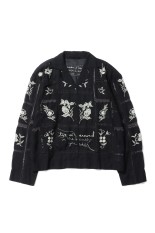 Embroidery Patchwork Shirts - BLACK (12610428)