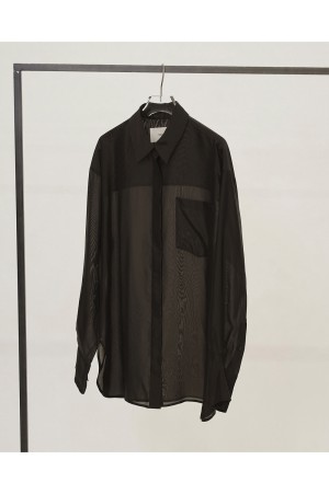 Chambray Silky Shirts - DARK BROWN (12610427)