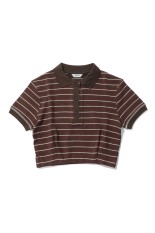 Border Polo Tops - CHOCOLATE (12610606)