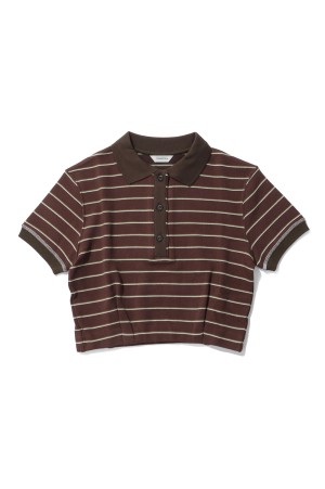 Border Polo Tops - CHARCOAL GRAY (12610606)