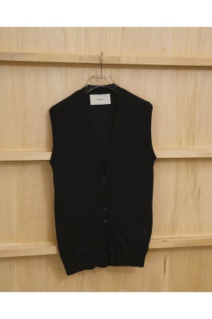 Tencelsilk Knit Vest - BLACK (12610517)
