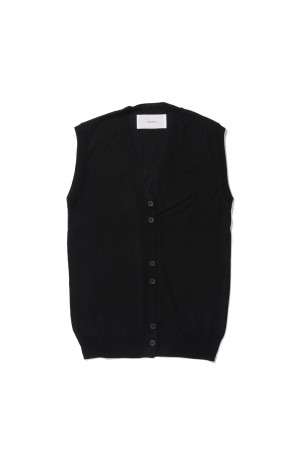 Tencelsilk Knit Vest - DARK BROWN (12610517)