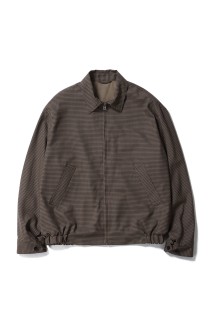Summer Wool Zip Blouson / KHAKI PLAID (KS26SJK16)