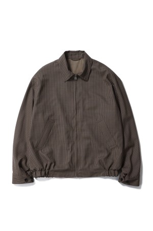 Summer Wool Zip Blouson / KHAKI PLAID (KS26SJK16)