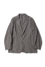 Bumpy Stripe Take Easy Jacket / INK BLACK / ALMOND (KS26SJK28)