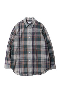 Gauze Plaid Plain Shirt / FOREST PLAID (KS26SSH14)