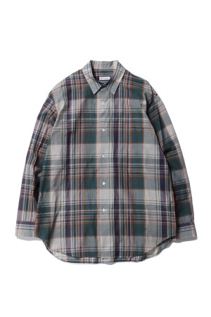 Gauze Plaid Plain Shirt / FOREST PLAID (KS26SSH14)