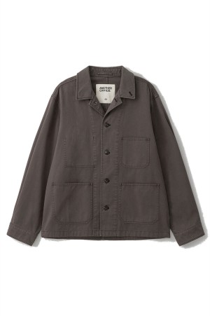 French Garment Work Jacket / CHARCOAL BROWN (AOFSJK010)
