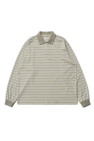 Brief Stripe Rugby TEE - LIGHT KHAKI (AOFSTS013)