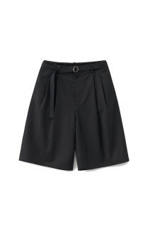 Hemingway Stripe Bermuda Pants / BLACK (AOGSPT013)