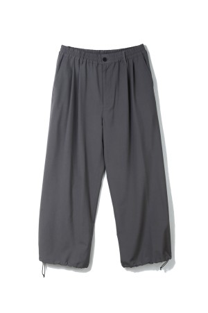 Wool Washer Tropical 2pleated Easy Trousers - GRAY (YK26SS01173P)