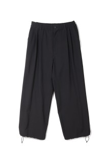 Wool Washer Tropical 2pleated Easy Trousers - CARBON (YK26SS01173P)