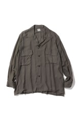 Modal Double Pocket Open Collar Shirt - CHARCOAL (YK26SS01215SH)