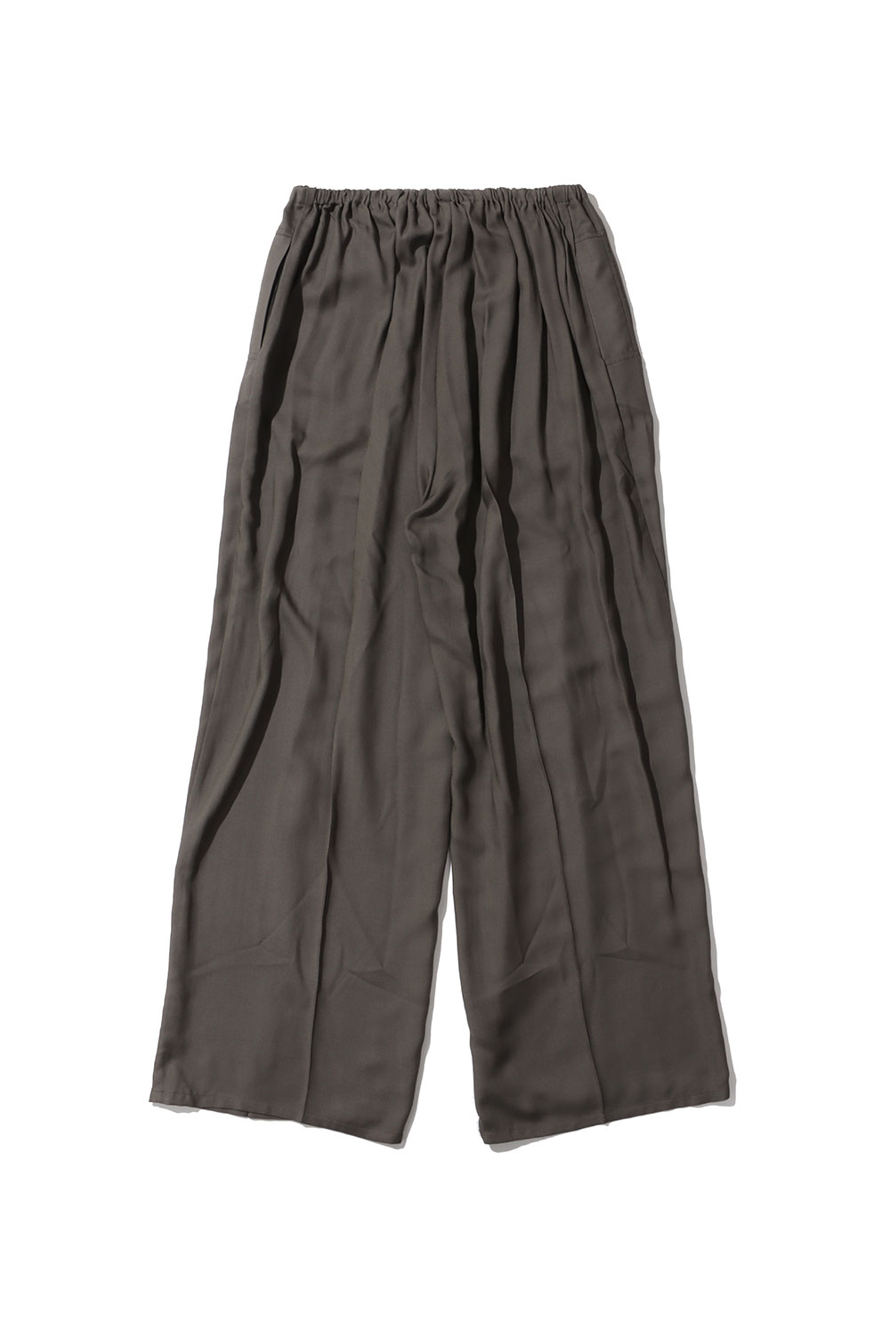 Modal Front Flat 1pleated Easy Trousers - CHARCOAL (YK26SS01216P